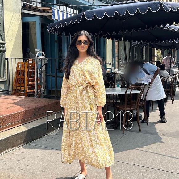 ZARA PRINTED WRAP TOP WITH TIE DETAIL - Picture 4 of 10